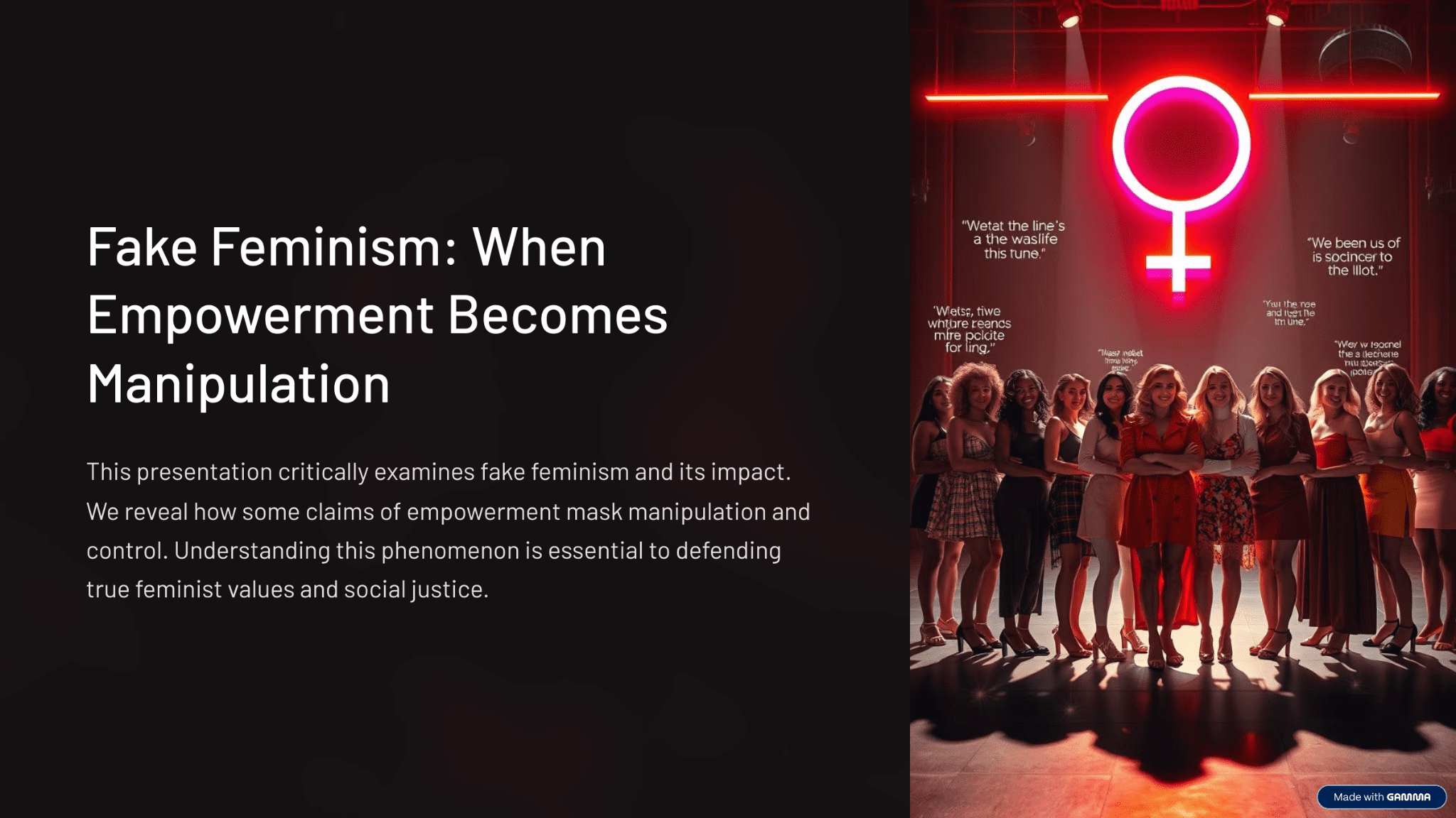 Fake Feminism: When Empowerment Becomes Manipulation