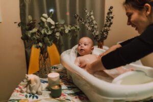 baby bath time